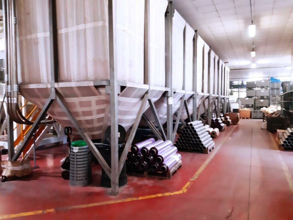 modular antistatic fabric silos